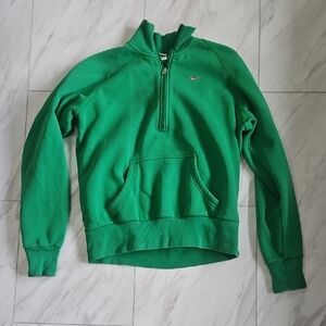 Nike Quarter Zip-Up Sweater in Green